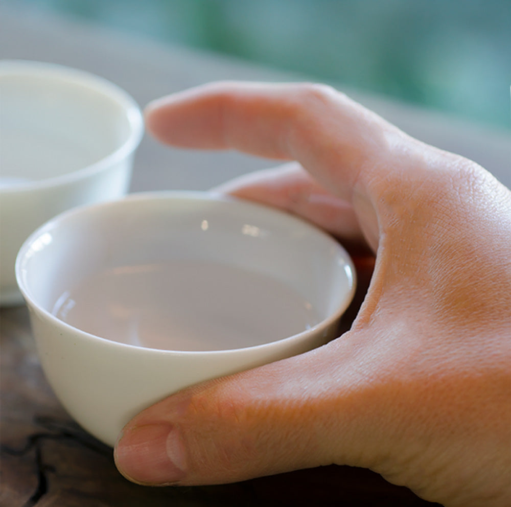 Everyday tea trip Small white porcelain sencha bowl, teacup, Φ7.7cm*H4.7cm, 60cc