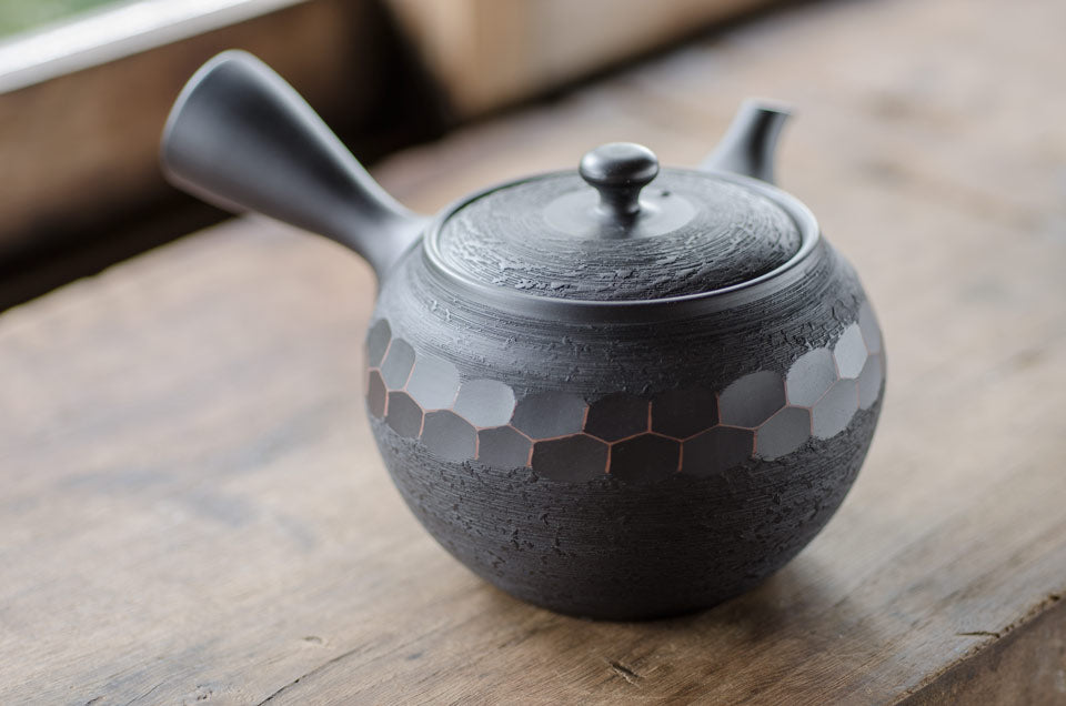 Tea Travel Teapot Tokoname Ware Horyu Black 420cc Black Tokoname Ware Belt Net