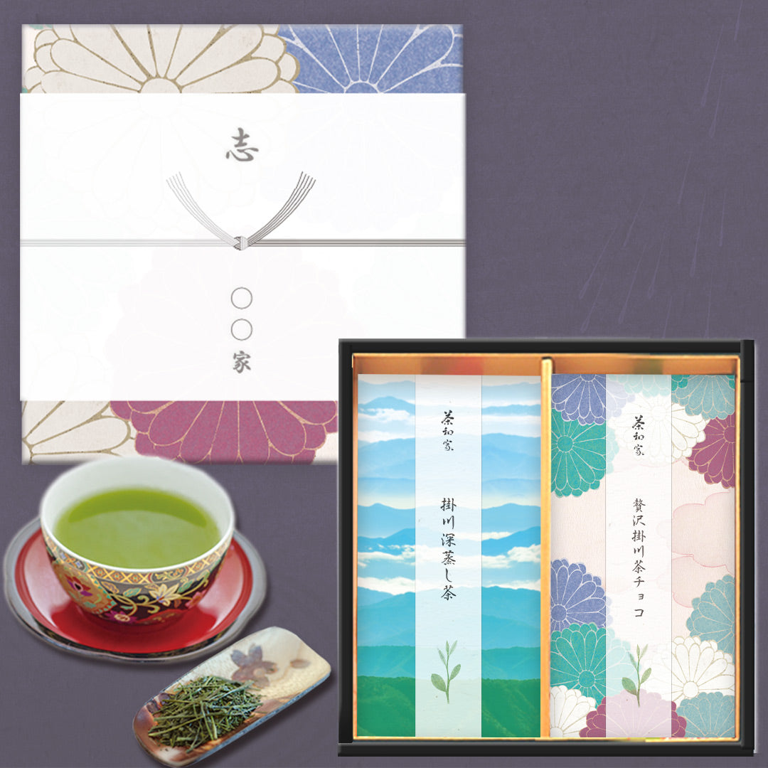 お茶旅 お供え 香典返し 仏事用ギフト掛川深蒸し一番茶70g×2種 【お茶 緑茶 仏事 】