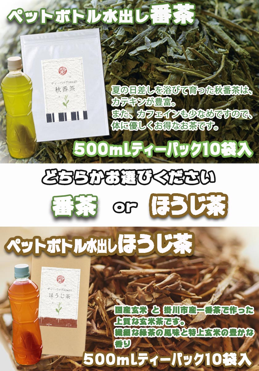 Tea Travel Tea for Plastic Bottles and Mug Bottles 3 Types 40 Tea Bags Free Shipping (15 Green Tea + 15 Genmaicha + 10 Bancha or Houjicha)