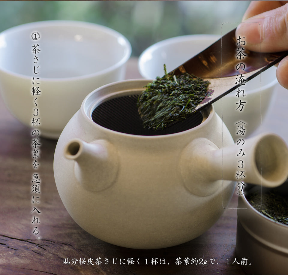 Tsuzuki Hosaku White Clay Unglazed Teapot 210cc A non-clogging teapot perfect for deeply steamed tea