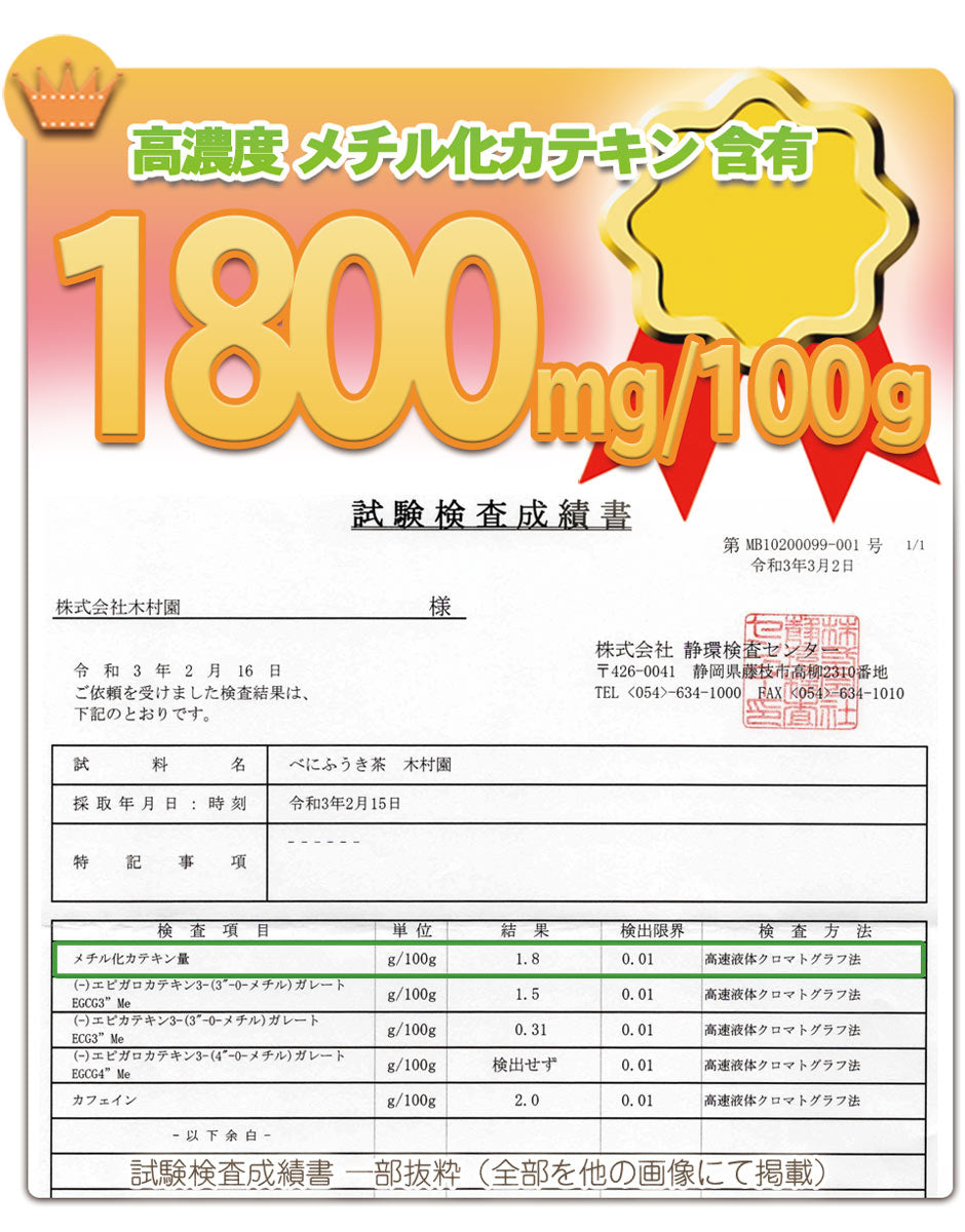 Chawa-ya Benifuuki Powdered Tea 40g x 2 bottles