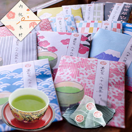 Tea Petit Gift Chawaya Eighty-eighth Night Tea Tea Bags 2.5g x 3 Cute Japanese Pattern Petit Gift