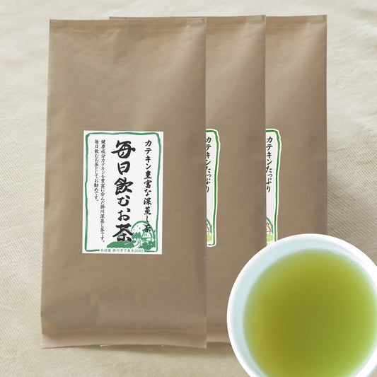 Chawaya Daily Drinking Tea 180g x3 bottles Free shipping by mail Tea Green Tea Japanese Tea Deep Steamed Tea Sencha